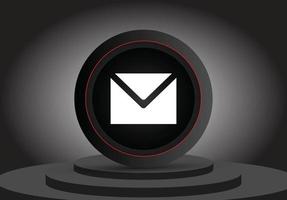 Realistic 3d email symbol isolated 3d icon vector