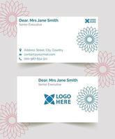 floral professional business card design vector