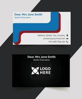 professional sample business card template design vector