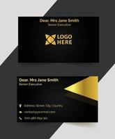 Luxury golden business card template design vector