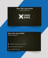 black and white business card template design vector