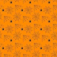 Spider web seamless pattern vector illustration. Hand drawn sketched web background