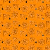 Spider web seamless pattern vector illustration. Hand drawn sketched web background