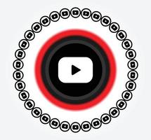 iconos de youtube de redes sociales vector