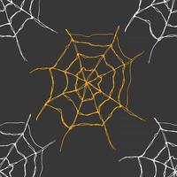 Spider web seamless pattern vector illustration. Hand drawn sketched web background