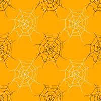 Spider web seamless pattern vector illustration. Hand drawn sketched web background