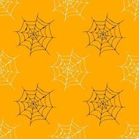 Spider web seamless pattern vector illustration. Hand drawn sketched web background