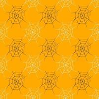 Spider web seamless pattern vector illustration. Hand drawn sketched web background