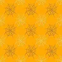 Spider web seamless pattern vector illustration. Hand drawn sketched web background