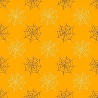 Spider web seamless pattern vector illustration. Hand drawn sketched web background