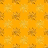 Spider web seamless pattern vector illustration. Hand drawn sketched web background