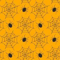 Spider web seamless pattern vector illustration. Hand drawn sketched web background