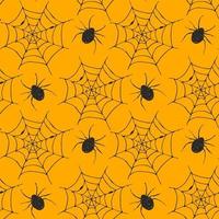 Spider web seamless pattern vector illustration. Hand drawn sketched web background