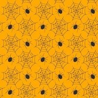 Spider web seamless pattern vector illustration. Hand drawn sketched web background