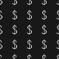 Dollar sign icon brush lettering seamless pattern, Grunge calligraphic symbols background, vector illustration