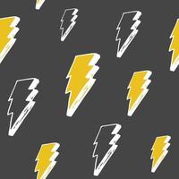 Lightning seamless pattern vector illustration. Hand drawn sketched doodle lightning symbols