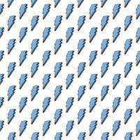 Lightning seamless pattern vector illustration. Hand drawn sketched doodle lightning symbols