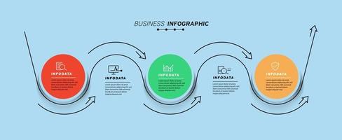 elementos de diseño de infografías de negocios infochart moderno, gráfico y gráficos de marketing, diagramas de barras vector