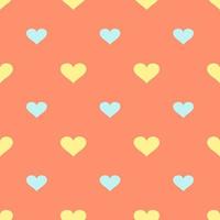 Modern banner with colorful seamless pattern of hearts Abstract love symbol vector