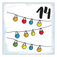 Christmas advent calendar. Hand drawn elements and numbers. Winter holidays calendar card design, Vector illustration