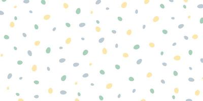 Vector illustration seamless on a white background Pattern of yellow and turquoise Easter eggs. Banner card packaging design