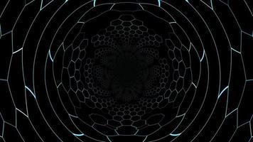 hexagon abstract spider reduce size and change to raise on screen background video