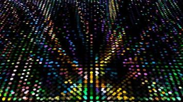 partículas bola baile ritmo abstracto vistoso punto luz láser energía parpadeo rápido video