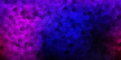 Dark purple pink vector layout with shapes of hexagons