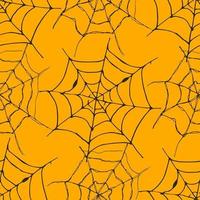 Spider web seamless pattern vector illustration. Hand drawn sketched web background