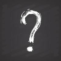 Question Mark grunge textured hand drawn, vector illustration