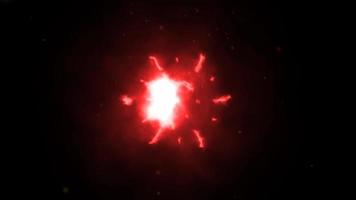 sovraccarico di energia astratta potente fiamma rossa e passaggio a potenza infinita video