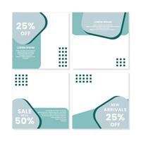 social media post templates for discounts, sales and offers. online media content promotions and marketing element. Square photo template for online ads, print flyer, brochures, cards, online ads vector