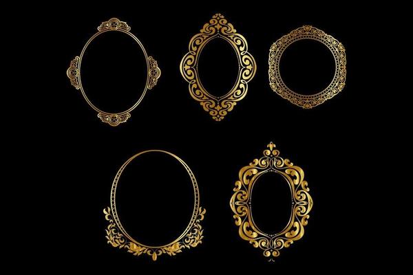 Golden Frames Vector