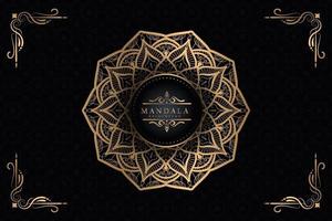 Mluxury mandala with gorgeous arabesque pattern style background for card vector eps 10