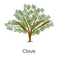 diseño de árbol de clavo vector