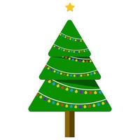 árbol de navidad decorado vector