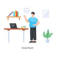 Study Room with Book vector