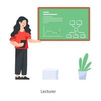 Female Lecturer classroom vector