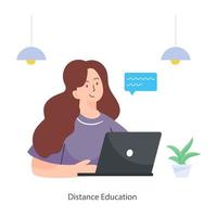 elementos de educación a distancia vector