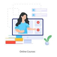 diseño de cursos online vector