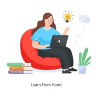 Learn from Home vector