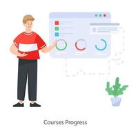 Courses Progress Design vector