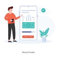 carácter de transferencia de dinero vector