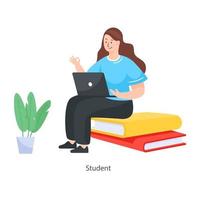 Avatar with Reading Concept vector