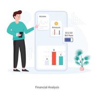 tabla de análisis financiero vector