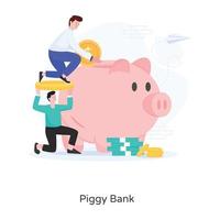 Piggy Bank style vector