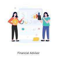 Creative Financial Advisor vector