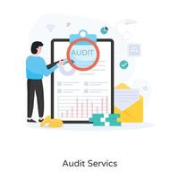 servicios de informes de auditoría vector