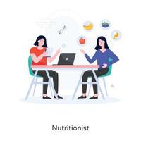 diseño de nutricionista vector