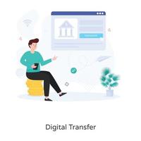 Digital Transfer Design vector